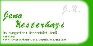 jeno mesterhazi business card